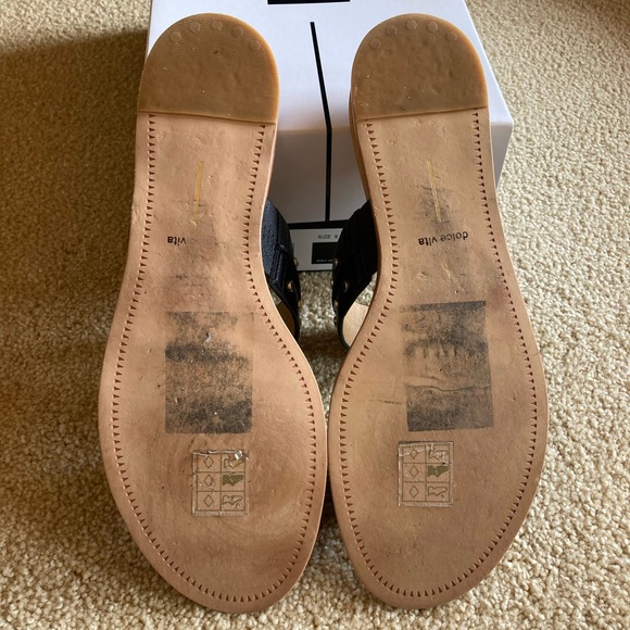 Dolce Vita NWOT Black Leather Slide Sandals Size 9 - Picture 5 of 7